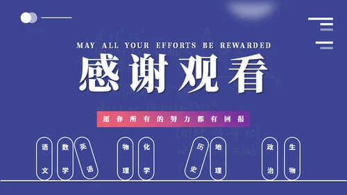 高考复习备考中考教学通用PPT模板