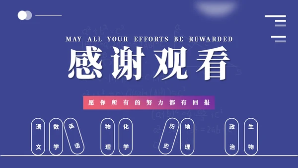 高考复习备考中考教学通用PPT模板