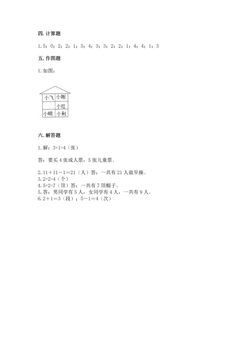 人教版一年级上册数学期中测试卷精品【必刷】.docx
