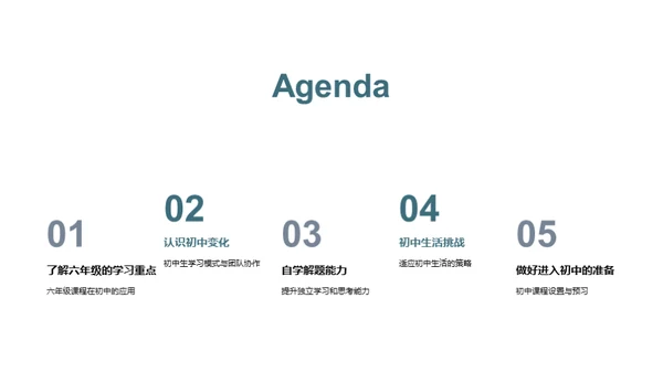 初中生活：从六年级的过渡开始