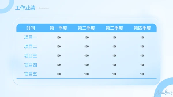 蓝色毛玻璃年终总结模板