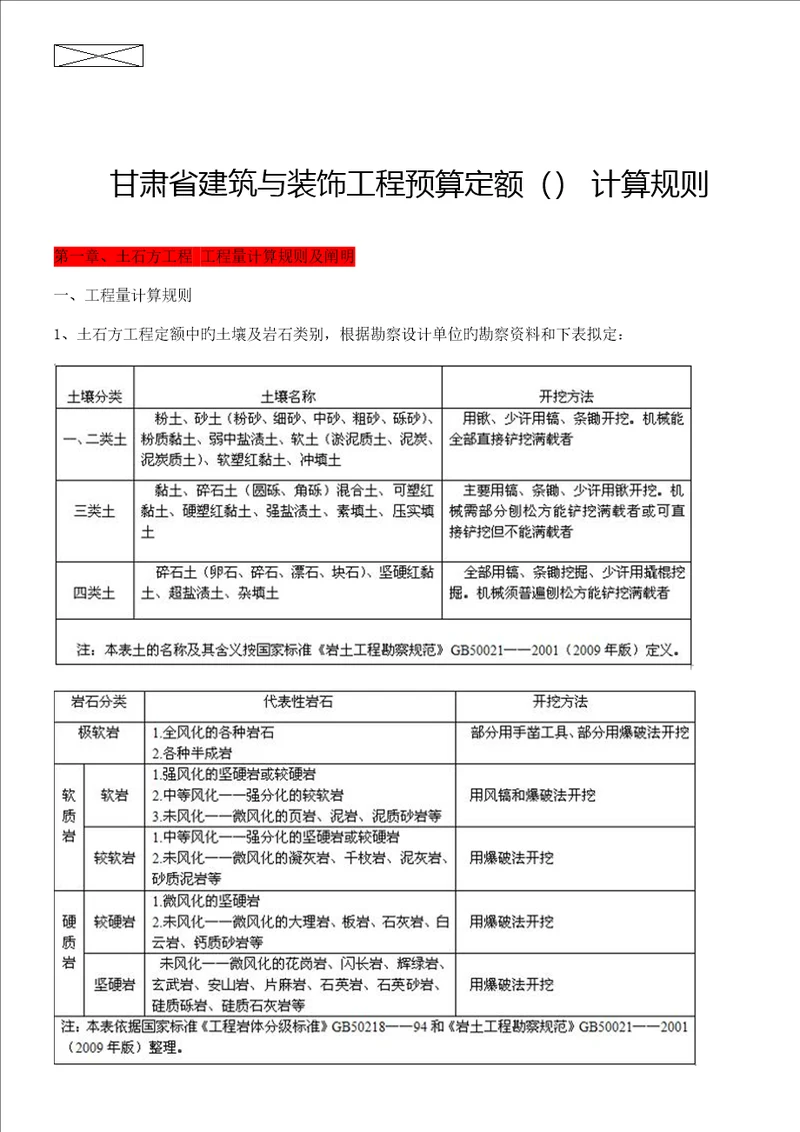 甘肃省优质建筑与装饰关键工程具体预算定额