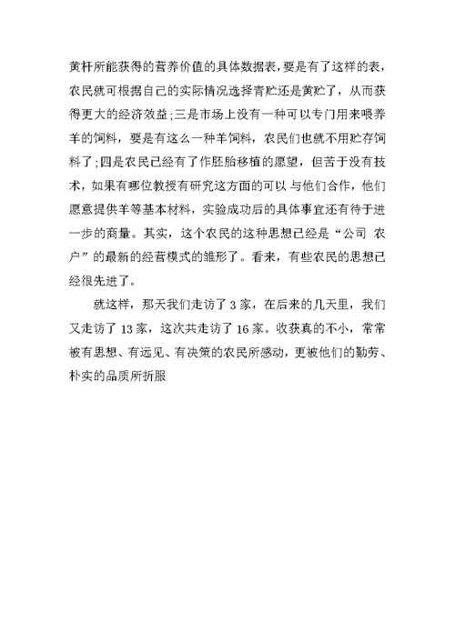 大学生在农村的社会实习报告