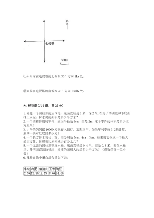 沪教版小学数学六年级下册期末检测试题必考.docx