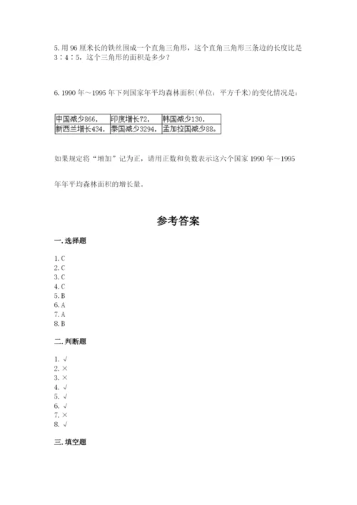 小升初六年级期末试卷标准卷.docx