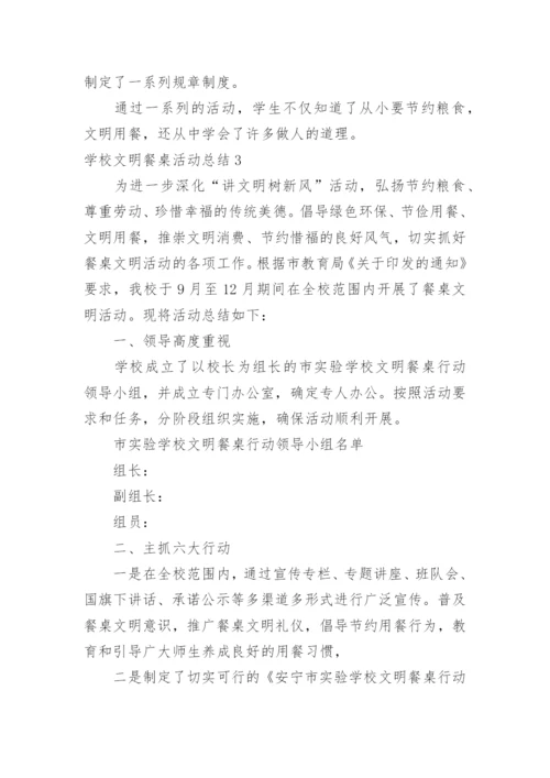 学校文明餐桌活动总结.docx