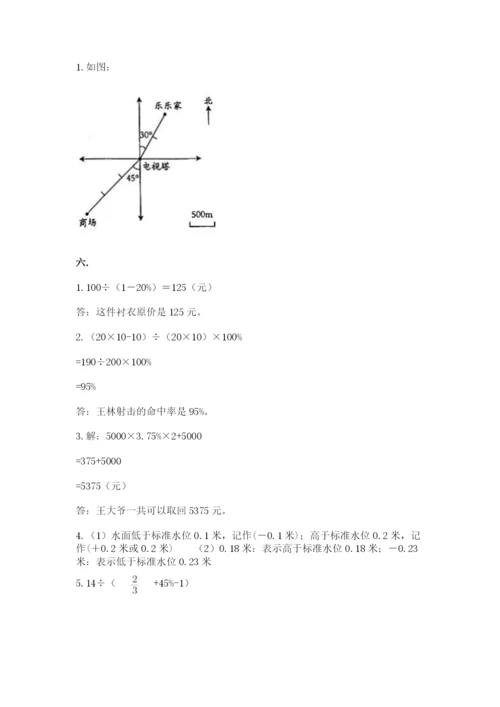 山西省【小升初】2023年小升初数学试卷及参考答案（新）.docx