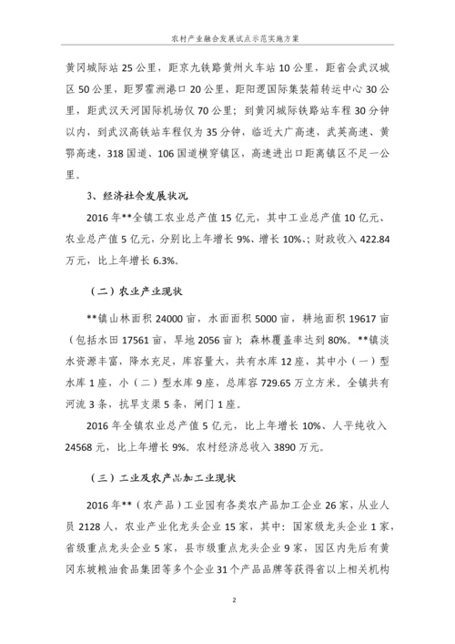 农村产业融合发展试点示范实施方案.docx