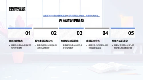 数学学习进步报告PPT模板