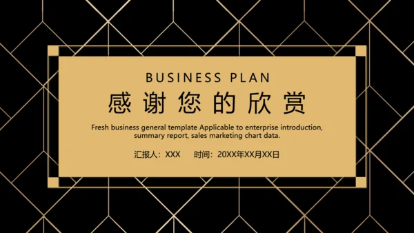 BUSIESS PLAN 商业融资计划书通用PPT模板