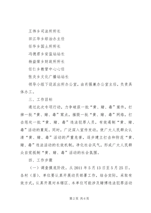 镇(街)打击“黄赌毒”违法犯罪专项行动方案 (3).docx