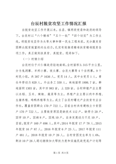 台辰村脱贫攻坚工作情况汇报.docx