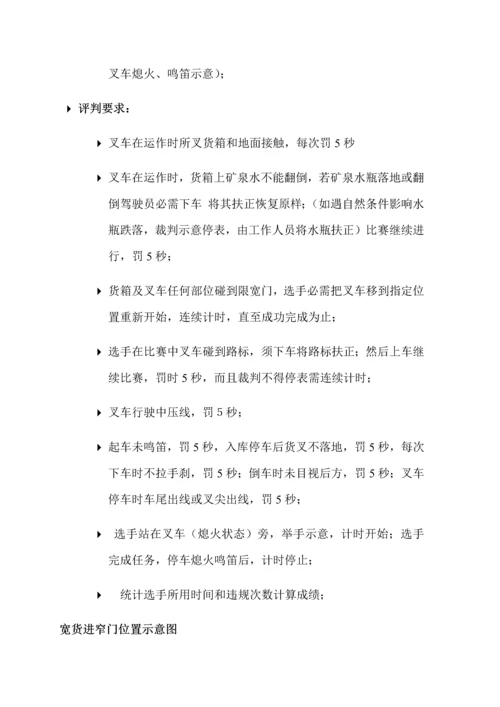 叉车技能比赛专业方案.docx