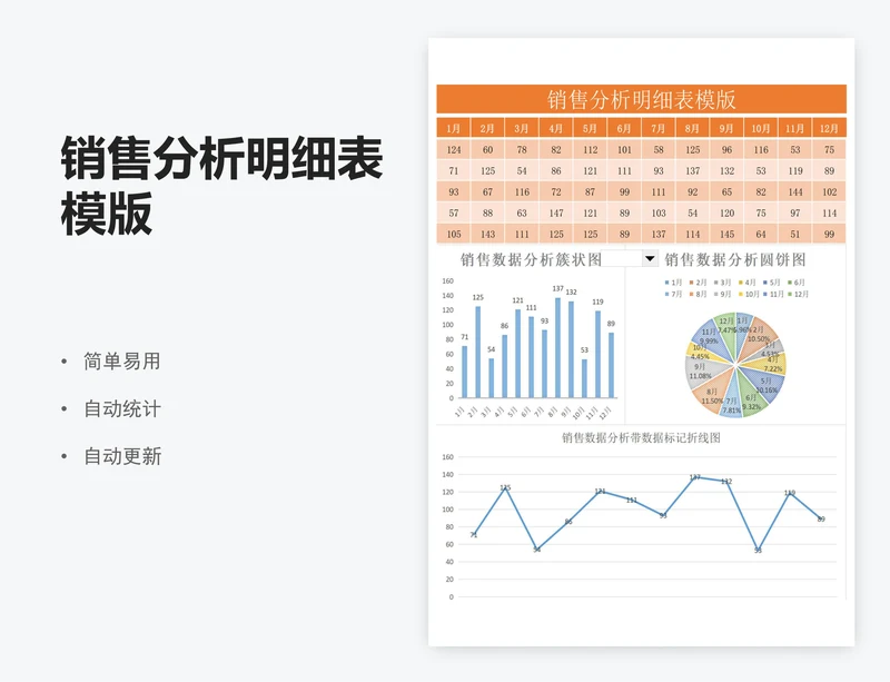 销售分析明细表模版