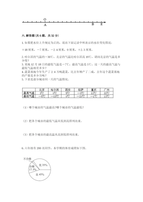 北师大版小学数学六年级下册期末检测试题附参考答案（预热题）.docx