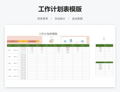 工作计划表模版