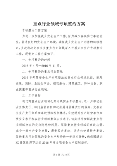 重点行业领域专项整治方案.docx