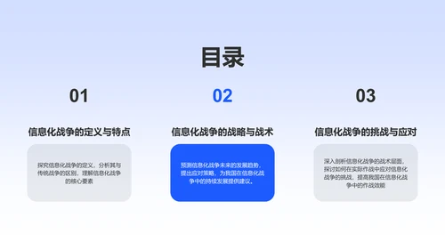 蓝色商务信息化战争PPT模板