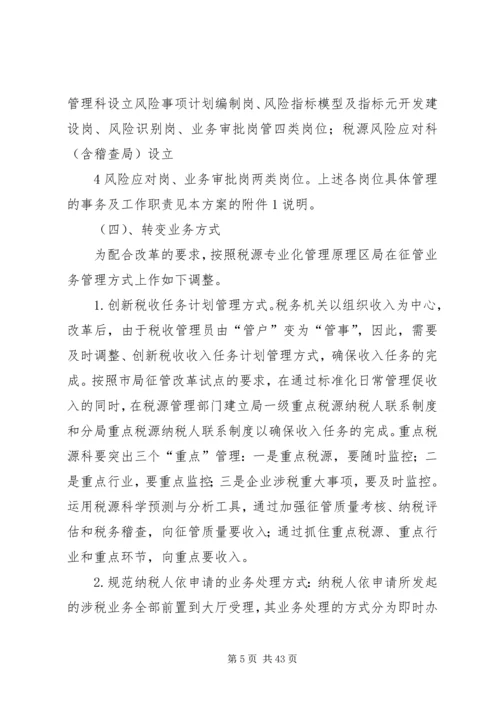 高XX县区地方税务局试点工作实施方案.docx