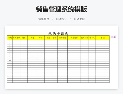 销售管理系统模版