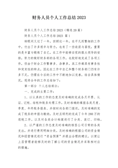 财务人员个人工作总结2023.docx