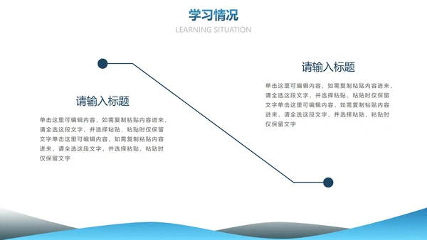 蓝色极简白底渐变总结汇报述职PPT模板
