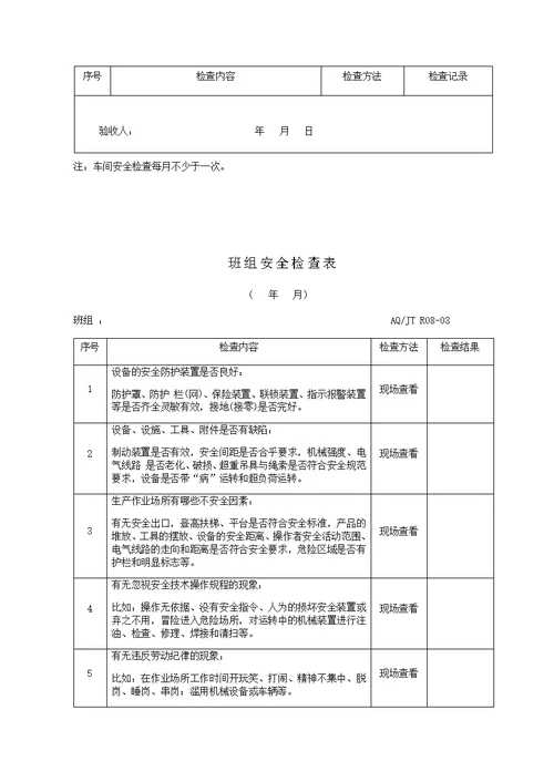 安全检查记录表(共20页)