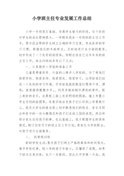 小学班主任专业发展工作总结.docx