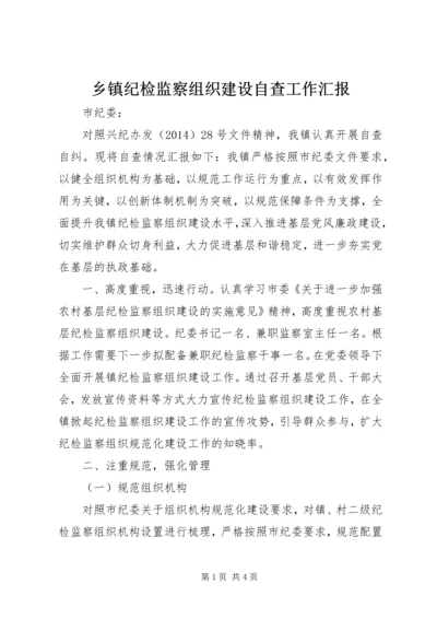 乡镇纪检监察组织建设自查工作汇报.docx