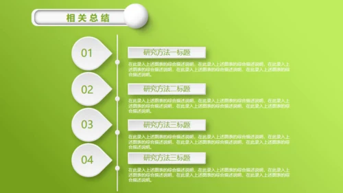 嫩绿清新微立体小花毕业答辩通用PPT模板