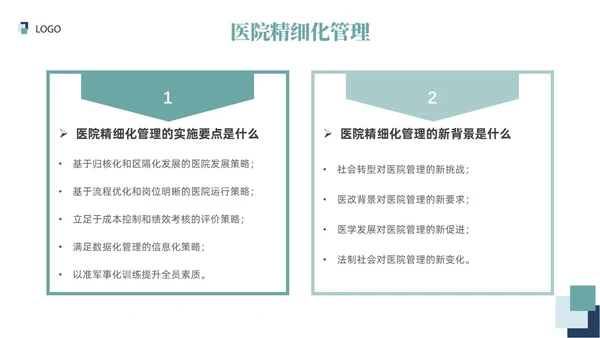 插画风绿色医院精细化管理精细化管理基础知识改革与实践