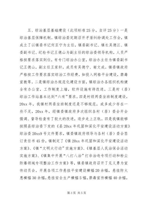 乡镇社会管理自评工作报告.docx