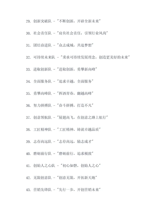 新年快乐团队名称和口号