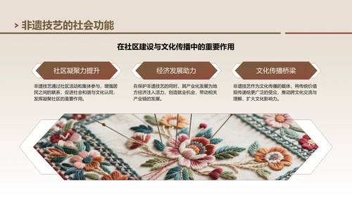 棕色中国风非遗技艺与精神的传承PPT模板