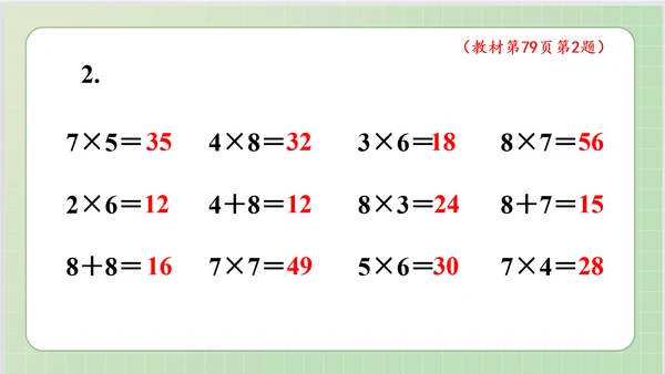 人教版小数二年级上册6单元课本练习十九（课本P79页）ppt9页