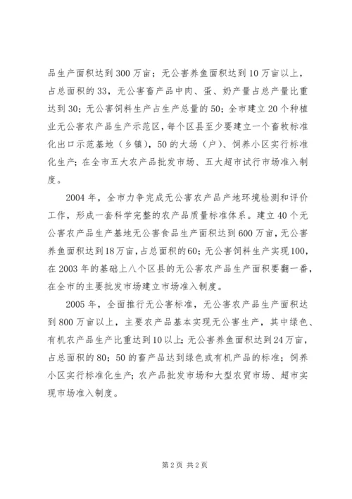 市实施无公害食品行动计划 (5).docx