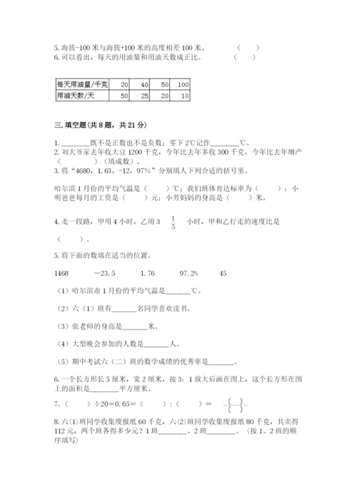 海东地区小升初数学测试卷一套.docx