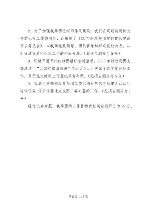 团支部目标管理考核自查情况报告(1).docx