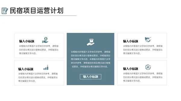 民宿家居项目创业融资计划书通用PPT模板
