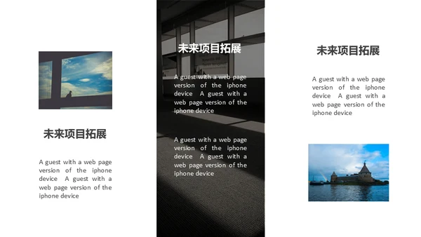 黑白简约商务公司简介通用PPT模板