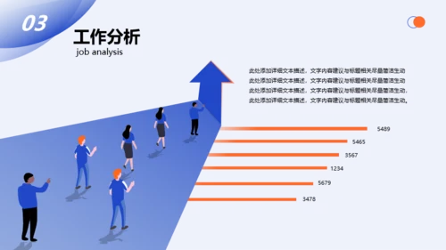 蓝色插画风工作汇报通用PPT模板