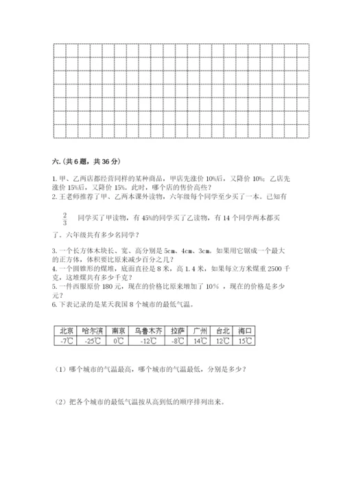小学六年级数学摸底考试题附完整答案【历年真题】.docx