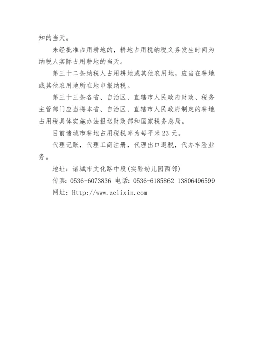 耕地占用税暂行条例实施细则.docx