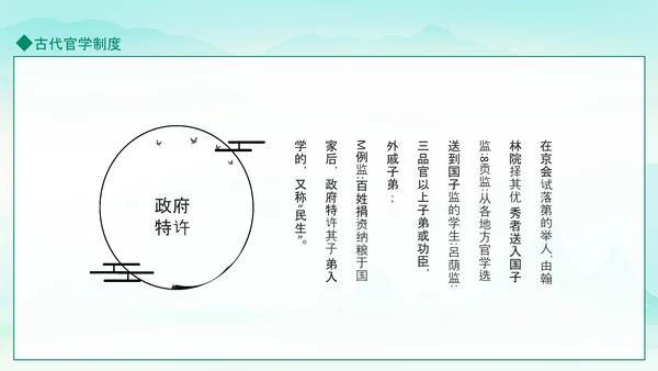 古代官学制度介绍动态PPT模板