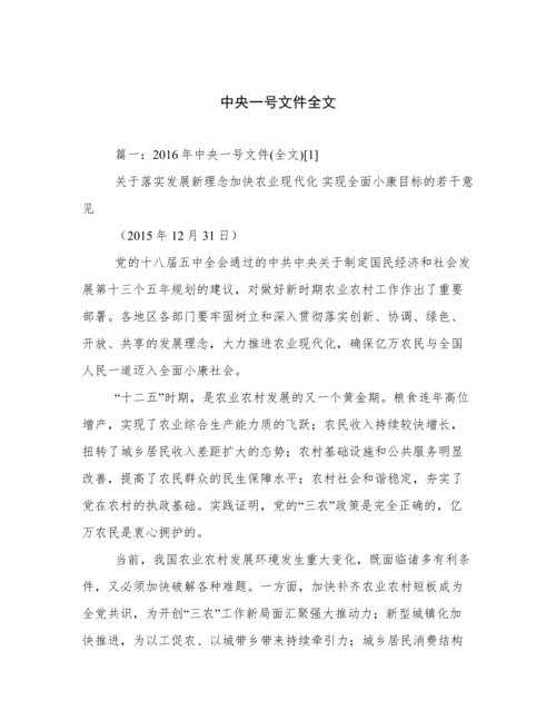 中央一号文件全文.docx