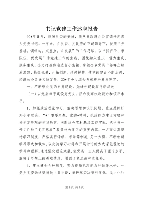 书记党建工作述职报告.docx