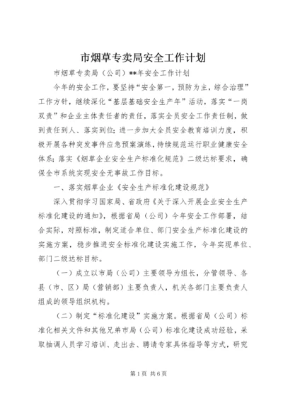 市烟草专卖局安全工作计划.docx