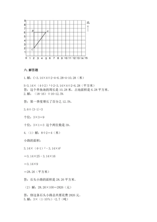人教版六年级上册数学期末测试卷往年题考.docx