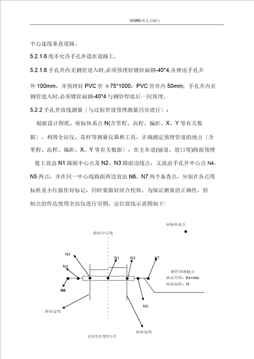 手孔井施工工艺设计标准