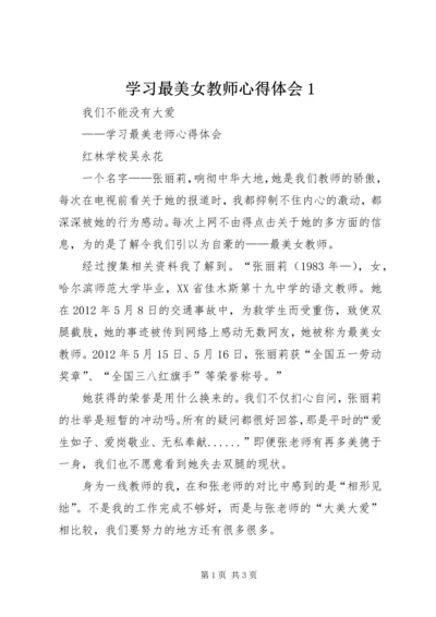 学习最美女教师心得体会1.docx